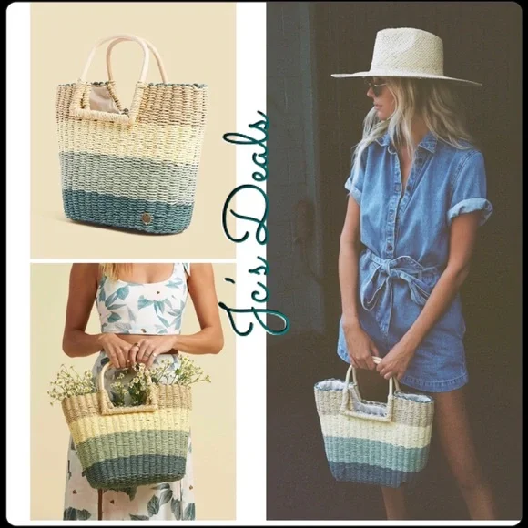 ☀️ BILLABONG x The Salty Blonde Ride The Waves Straw Bag - Picture 8 of 8
